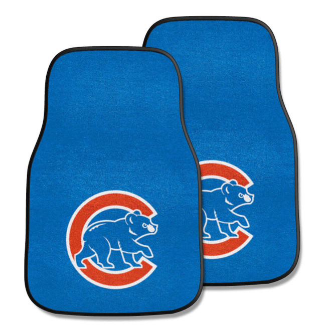 Chicago Cubs Front Carpet Car Mat Set - 2 Pieces C Bear Alternate Logo