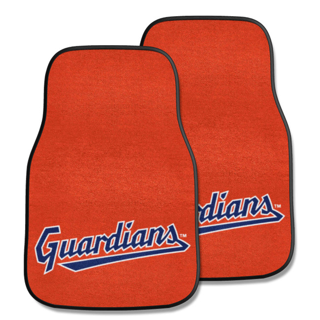 Cleveland Guardians Front Carpet Car Mat Set - 2 Pieces "Guardians" Jersey Lettering