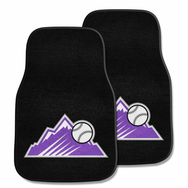 Colorado Rockies Front Carpet Car Mat Set - 2 Pieces Mountain Alternate Logo