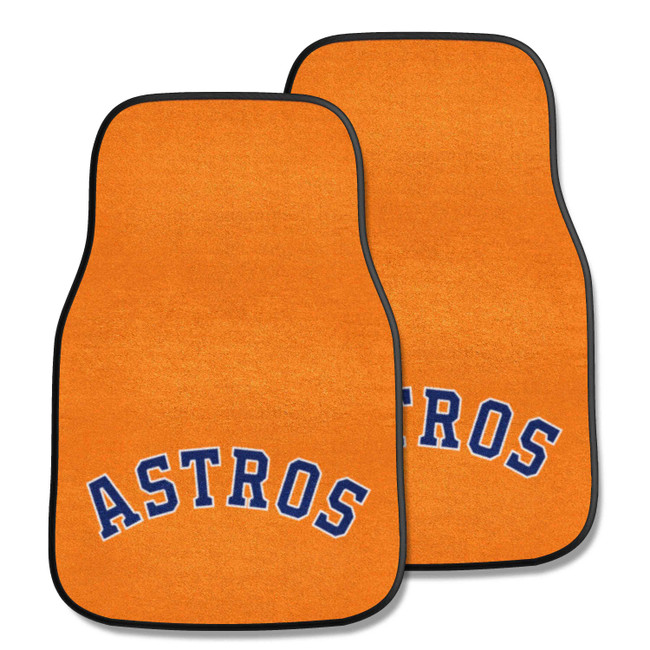 Houston Astros Front Carpet Car Mat Set - 2 Pieces "Astros" Jersey Lettering