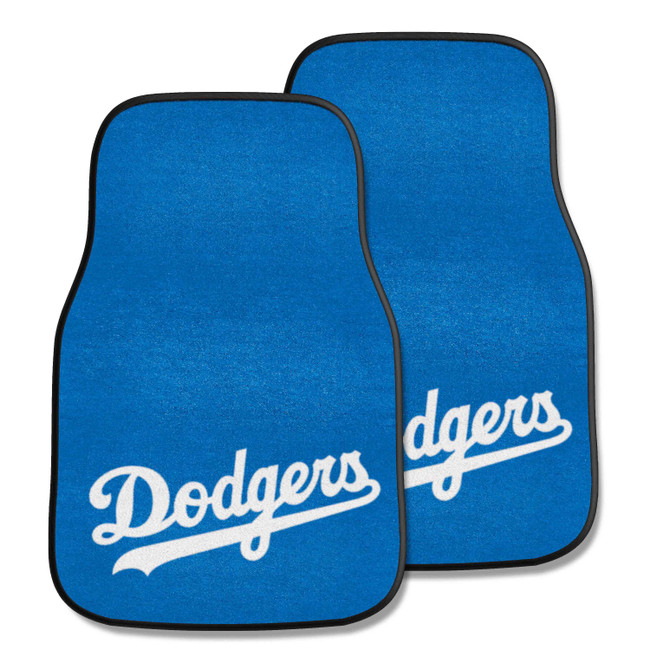 Los Angeles Dodgers Front Carpet Car Mat Set - 2 Pieces "Dodgers" Jersey Lettering