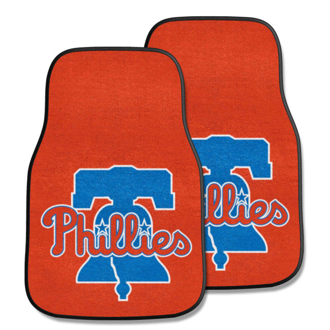 Philadelphia Phillies Front Carpet Car Mat Set - 2 Pieces Phillies Bell Primary Logo