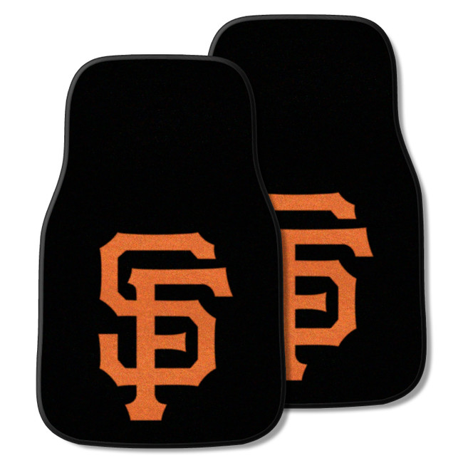 San Francisco Giants Front Carpet Car Mat Set - 2 Pieces SF Cap Logo