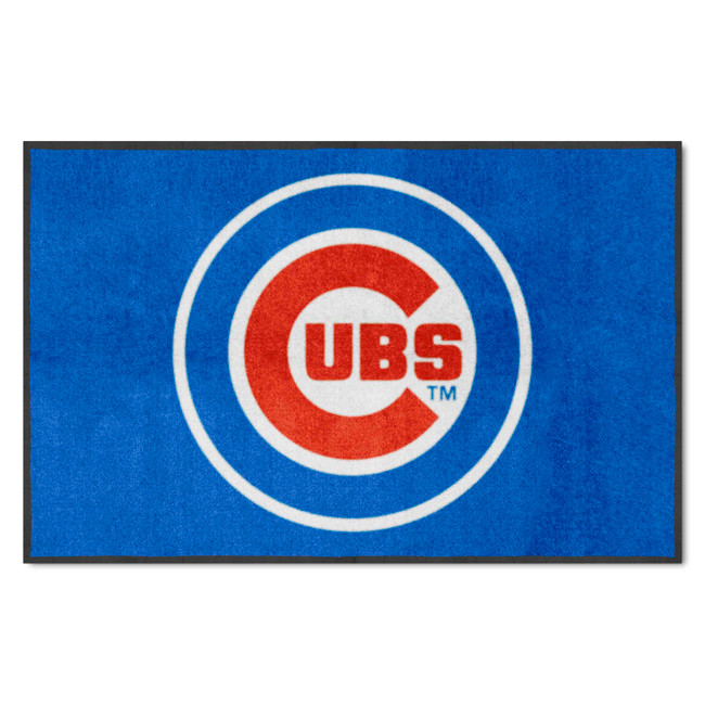 Chicago Cubs 4X6 High-Traffic Mat with Durable Rubber Backing - Landscape Orientation