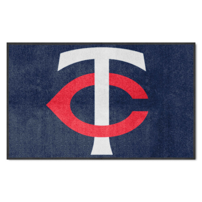 Minnesota Twins 4X6 High-Traffic Mat with Durable Rubber Backing - Landscape Orientation