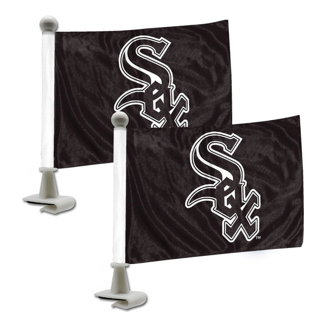 Chicago White Sox Ambassador Car Flags - 2 Pack Mini Auto Flags, 4in X 6in