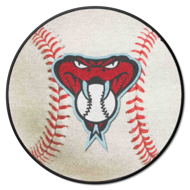Arizona Diamondbacks Baseball Rug - 27in. Diameter Snake Head Alternate Logo