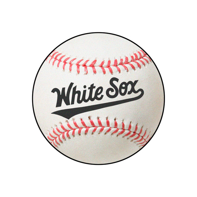 Chicago White Sox Baseball Rug - 27in. Diameter "White Sox" Secondary Club Lettering