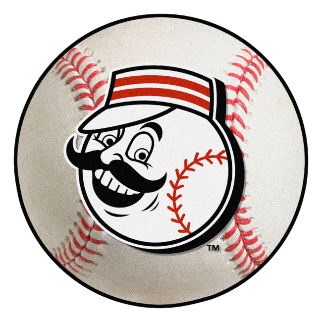 Cincinnati Reds Baseball Rug - 27in. Diameter Mr. Red Head Alternate Logo