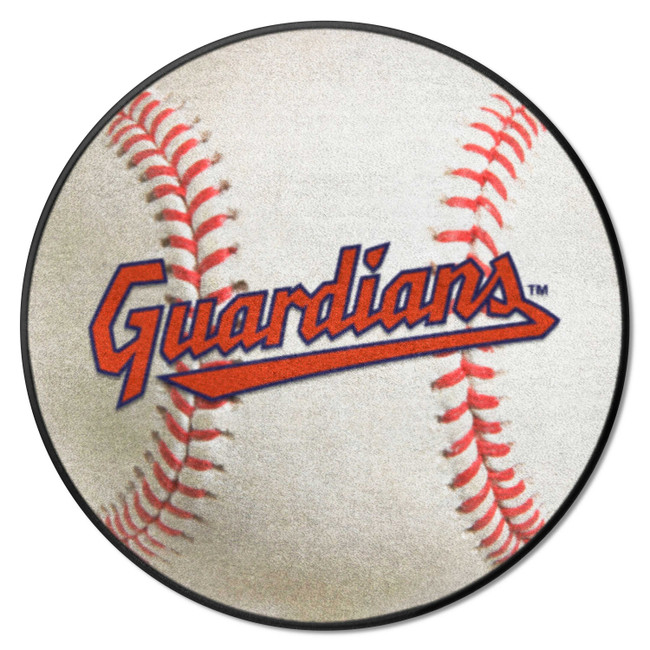 Cleveland Guardians Baseball Rug - 27in. Diameter "Guardians" Jersey Lettering