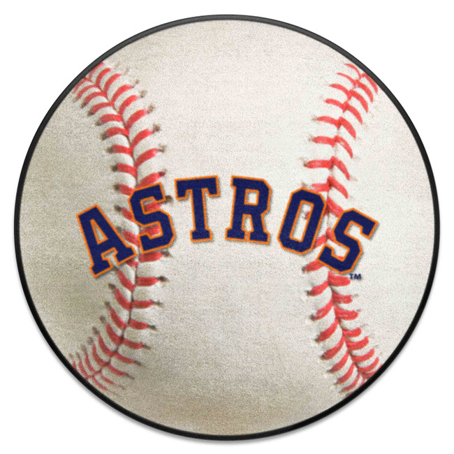 Houston Astros Baseball Rug - 27in. Diameter "Astros" Jersey Lettering