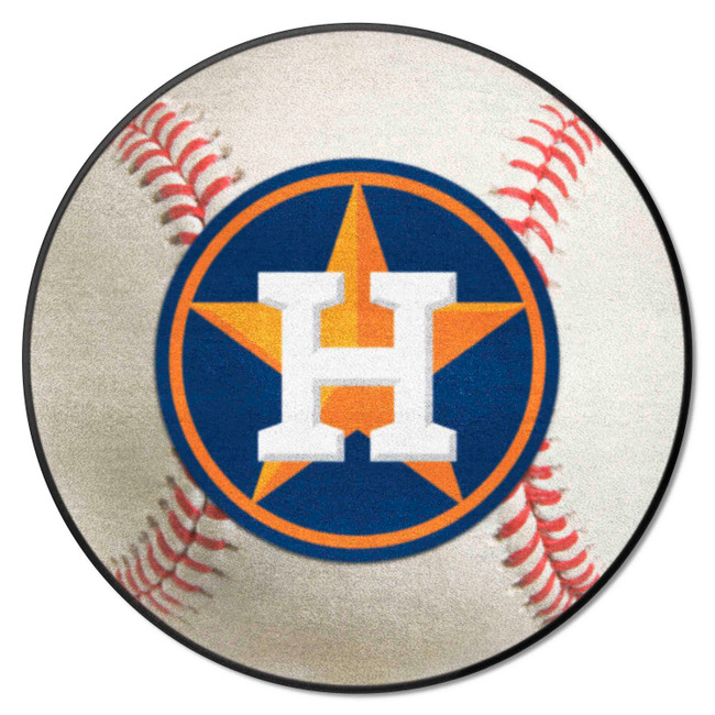 Houston Astros Baseball Rug - 27in. Diameter Star H Cap Logo
