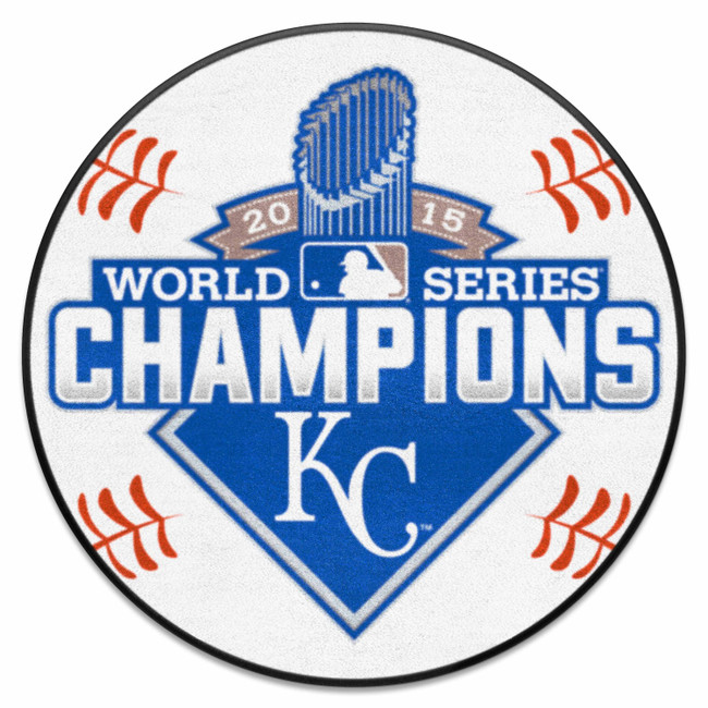 Kansas City Royals Baseball Rug - 27in. Diameter Championship - 2015 MLB World Series Champions