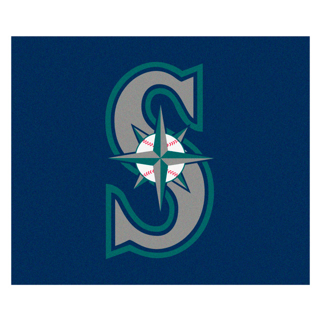 Seattle Mariners Tailgater Rug - 5ft. x 6ft. S Cap Logo