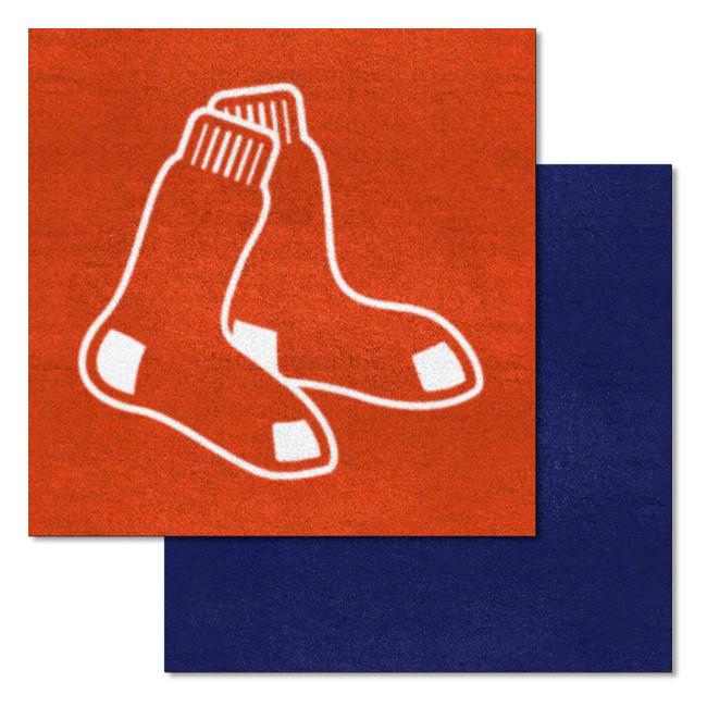 Boston Red Sox "Socks" Logo Team Carpet Tiles - 45 Sq Ft. Red Socks Primary Logo