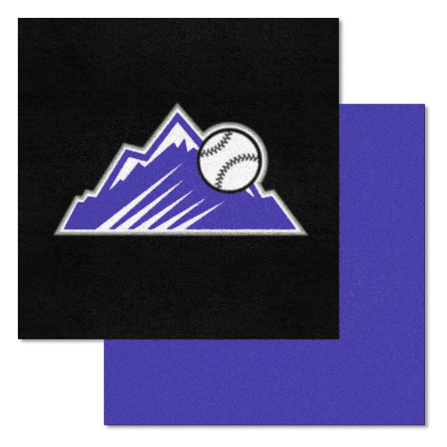 Colorado Rockies Alternate Logo Team Carpet Tiles - 45 Sq Ft. Mountain Alternate Logo