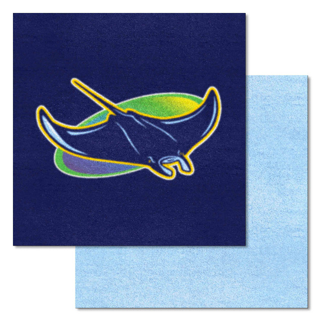 Tampa Bay Rays Alternate Logo Team Carpet Tiles - 45 Sq Ft. Devil Ray Alternate Logo