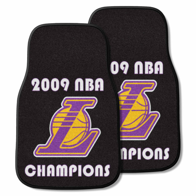 Los Angeles Lakers 2009 NBA Champions Front Carpet Car Mat Set - 2 Pieces Championship - 2009 NBA Champions