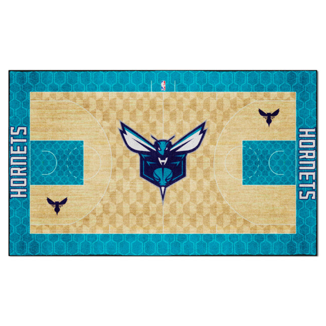Charlotte Hornets 6 ft. x 10 ft. Plush Area Rug Hornet Partial Logo