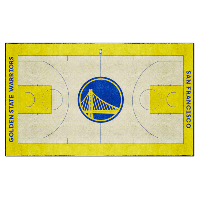 Golden State Warriors 6 ft. x 10 ft. Plush Area Rug Circular Bridge Primary Logo