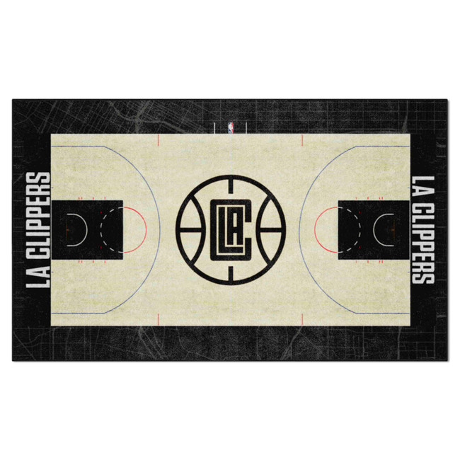 Los Angeles Clippers 6 ft. x 10 ft. Plush Area Rug Round CLA Primary Logo