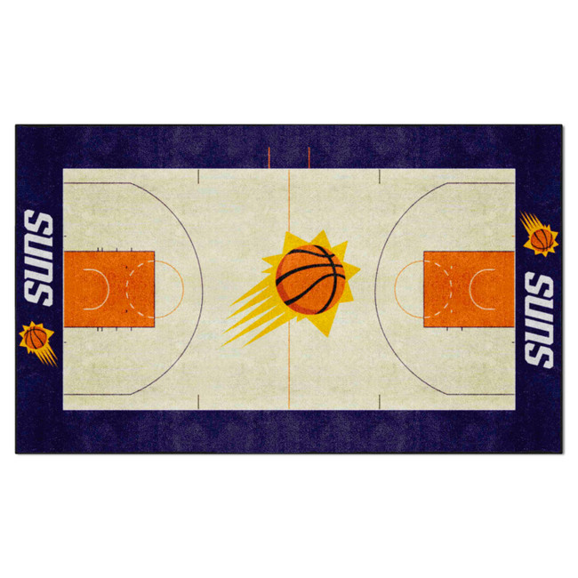 Phoenix Suns 6 ft. x 10 ft. Plush Area Rug Sun Basketball Primary Logo