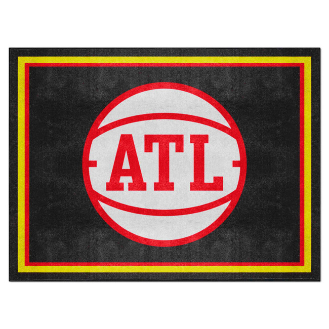 Atlanta Hawks 8ft. x 10 ft. Plush Area Rug ATL Basketball Secondary Logo