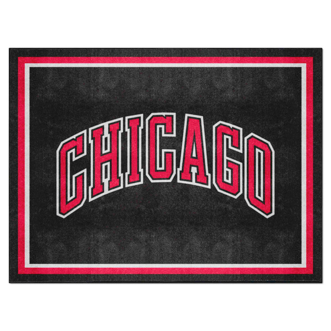 Chicago Bulls 8ft. x 10 ft. Plush Area Rug "Chicago" Wordmark