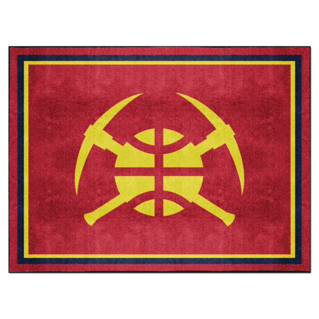 Denver Nuggets 8ft. x 10 ft. Plush Area Rug Basketball Axes Secondary Logo