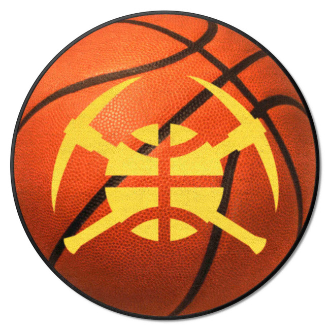 Denver Nuggets Basketball Rug - 27in. Diameter Basketball Axes Secondary Logo