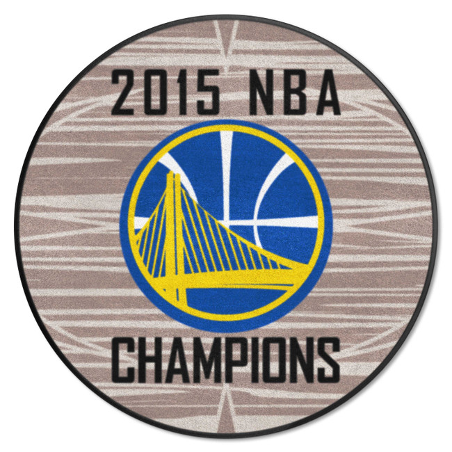 Golden State Warriors 2015 NBA Champions Basketball Rug - 27in. Diameter Championship - 2015 NBA Champions