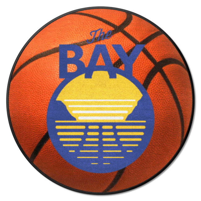 Golden State Warriors Basketball Rug - 27in. Diameter The Bay Secondary Logo