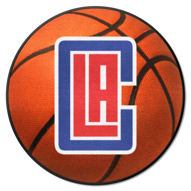 Los Angeles Clippers Basketball Rug - 27in. Diameter CLA Secondary Logo