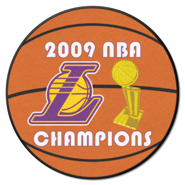 Los Angeles Lakers 2009 NBA Champions Basketball Rug - 27in. Diameter Championship - 2009 NBA Champions