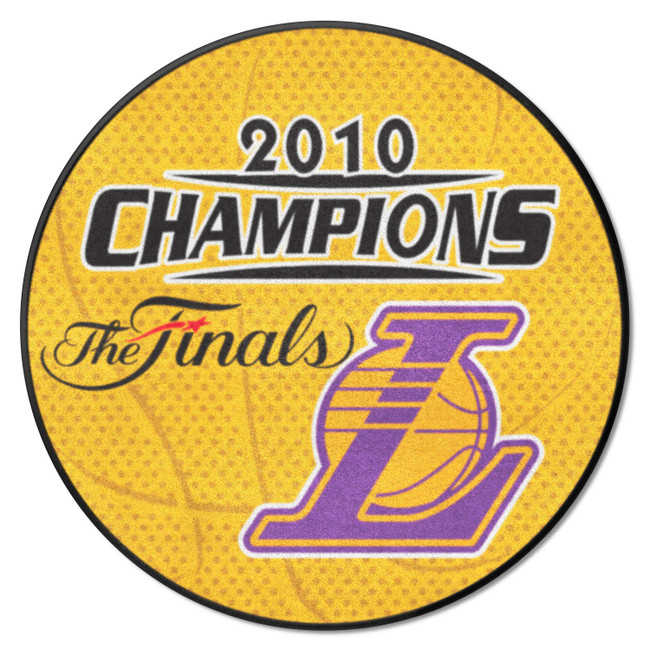 Los Angeles Lakers 2010 NBA Champions Basketball Rug - 27in. Diameter Championship - 2010 NBA Champions