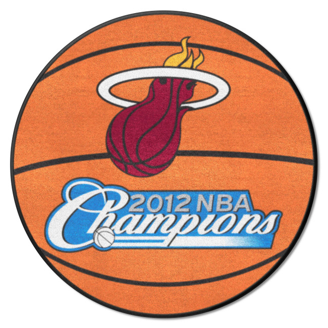 Miami Heat 2012 NBA Champions Basketball Rug - 27in. Diameter Championship - 2012 NBA Champions