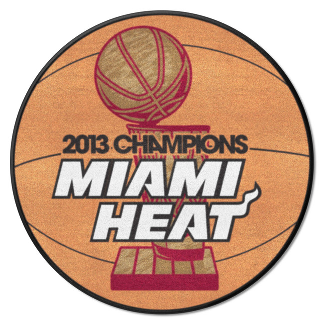 Miami Heat 2013 NBA Champions Basketball Rug - 27in. Diameter Championship - 2013 NBA Champions