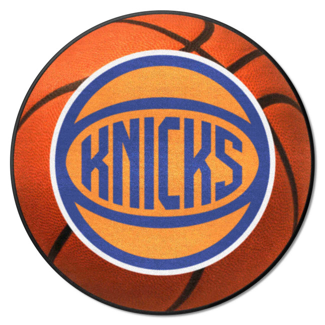 New York Knicks Basketball Rug - 27in. Diameter Knicks Basketball Secondary Logo