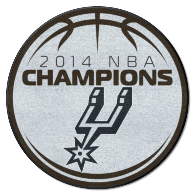San Antonio Spurs 2014 NBA Champions Basketball Rug - 27in. Diameter Championship - 2014 NBA Champions