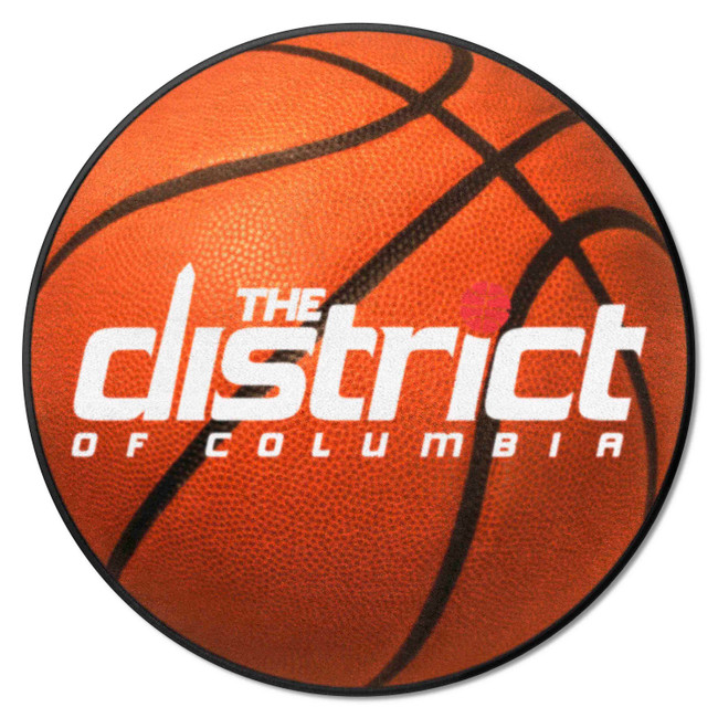 Washington Wizards Basketball Rug - 27in. Diameter The District Of Columbia Secondary Logo