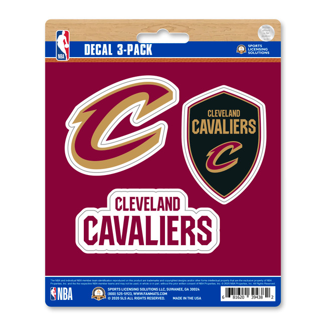 Cleveland Cavaliers 3 Piece Decal Sticker Set3 Various Logos / Wordmark