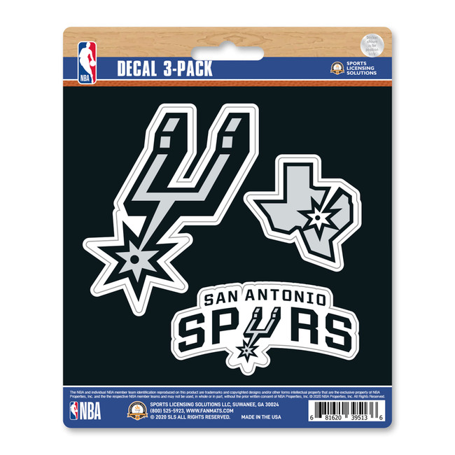 San Antonio Spurs 3 Piece Decal Sticker Set3 Various Logos / Wordmark