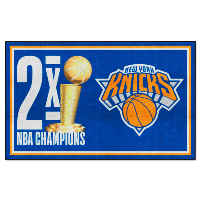 New York Knicks Dynasty 5ft. x 8ft. Plush Area Rug Knicks Primary Logo 2x