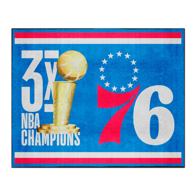 Philadelphia 76ers Dynasty 8ft. x 10ft. Plush Area Rug 76 Primary Logo 3x
