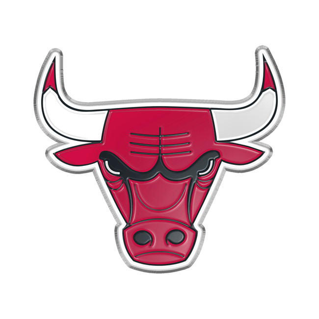 Chicago Bulls Heavy Duty Aluminum Embossed Color Emblem Bull Head Primary Logo