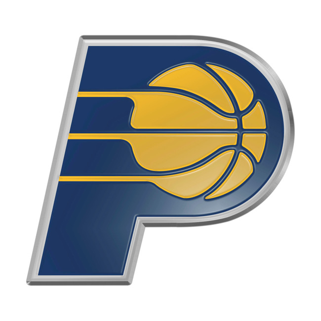 Indiana Pacers Heavy Duty Aluminum Embossed Color Emblem P Primary Logo