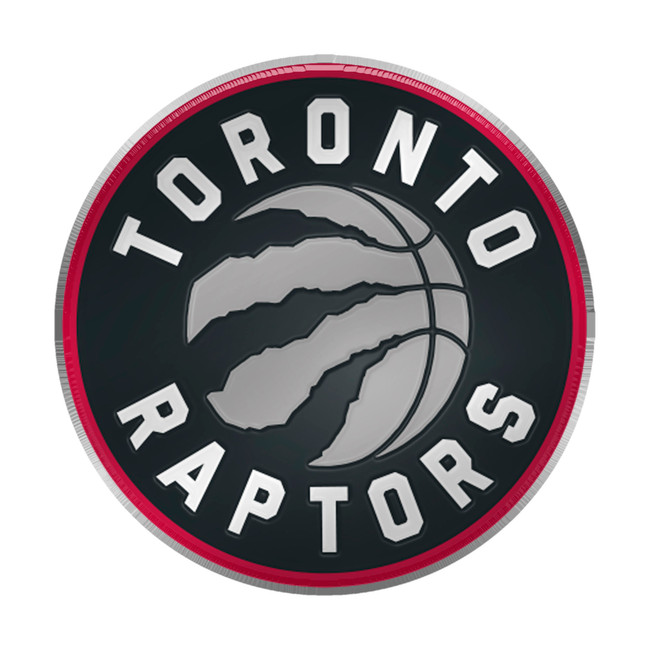 Toronto Raptors Heavy Duty Aluminum Embossed Color Emblem Clawed Basketball Primary Logo