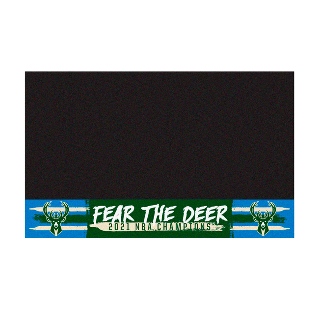 Milwaukee Bucks 2021 NBA Champions Vinyl Grill Mat - 26in. x 42in. Championship - 2021 NBA Champions