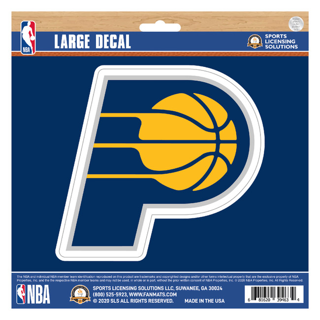 Indiana Pacers Large Decal Sticker P Primary Logo