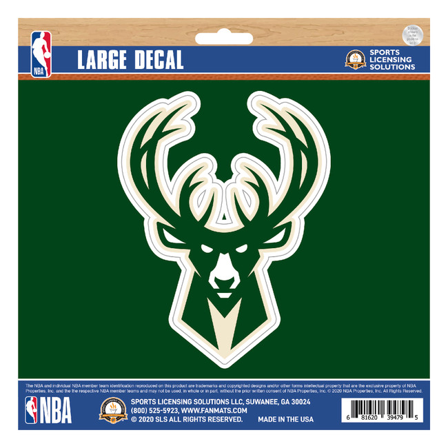 Milwaukee Bucks Large Decal Sticker Buck Head Primary Logo